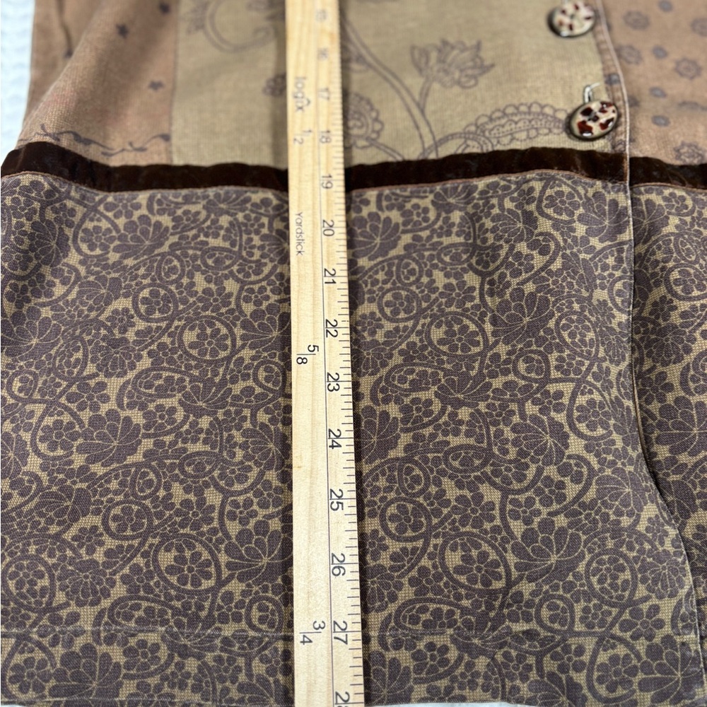 Coldwater Creek Patchwork Rayon Jacket Size L Art… - image 6